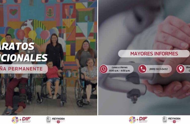 Atiende DIF Reynosa a ciudadanos con programa de aparatos funcionales
