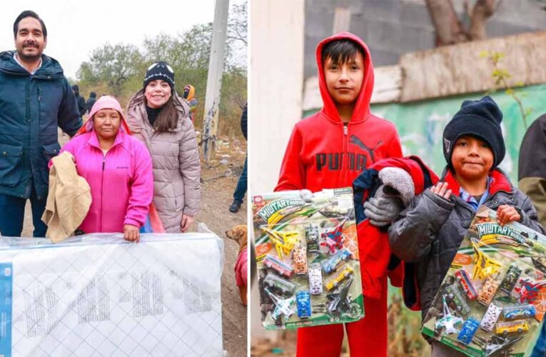 Llevó Carlos Peña Ortiz Becas Municipales, y apoyos para mitigar el frío a familias