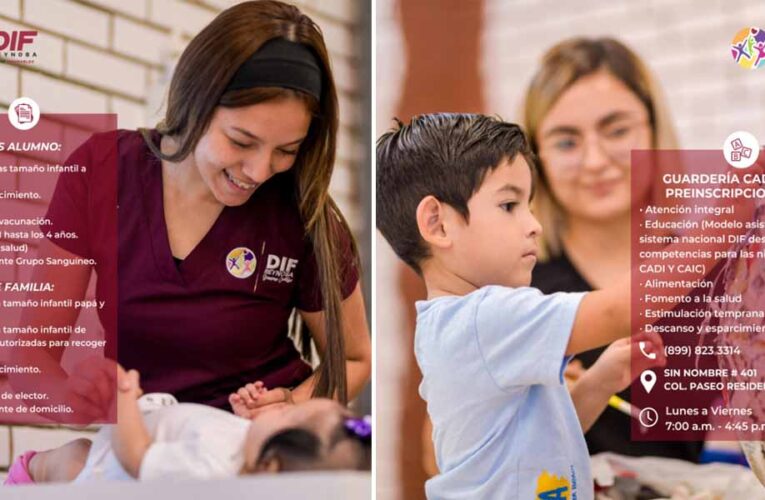 Anuncia DIF Reynosa preinscripciones en febrero en preescolar-Guarderías