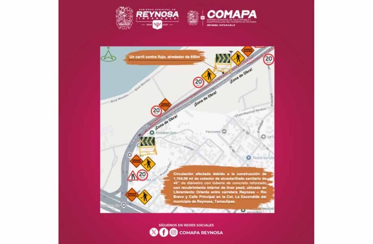 Inicia COMAPA construcción de colector sanitario en Libramiento Oriente