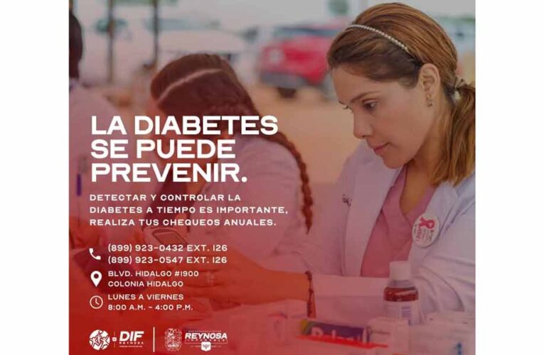 Impulsa DIF Reynosa la prevención y detección temprana de la diabetes