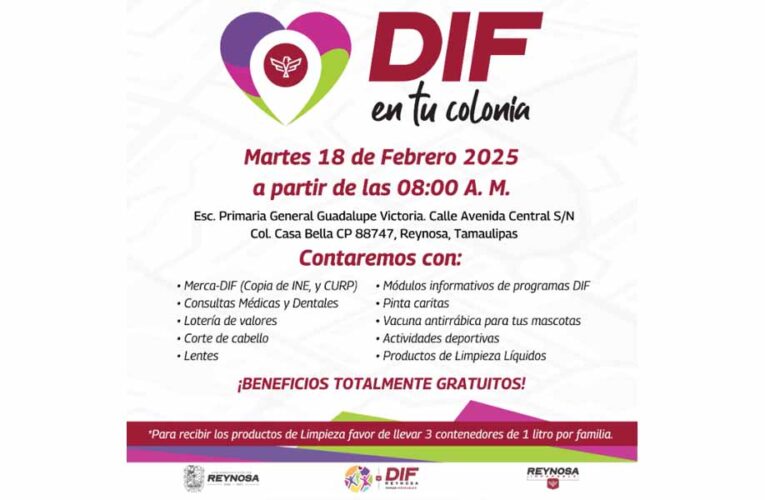 Llevará DIF Reynosa servicios gratuitos a la colonia Casa Bella