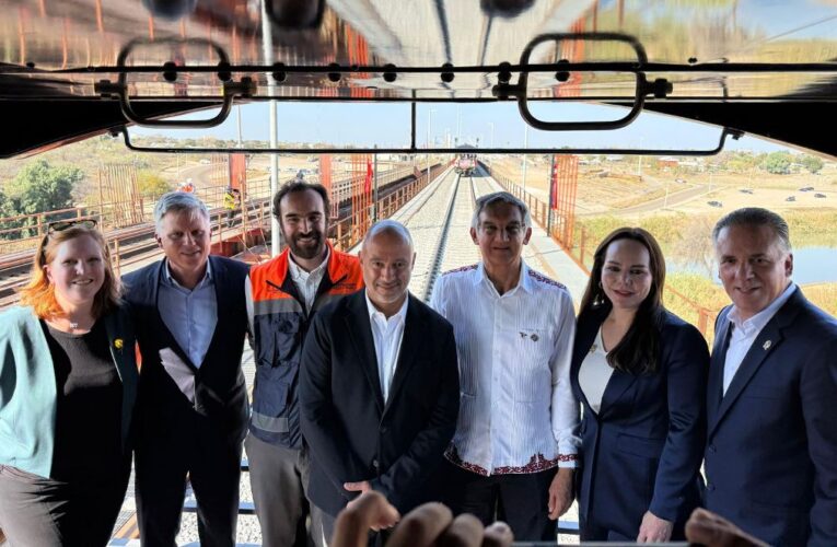 Inauguran Américo, SICT y CPKC, puente ferroviario que duplicará intercambio comercial