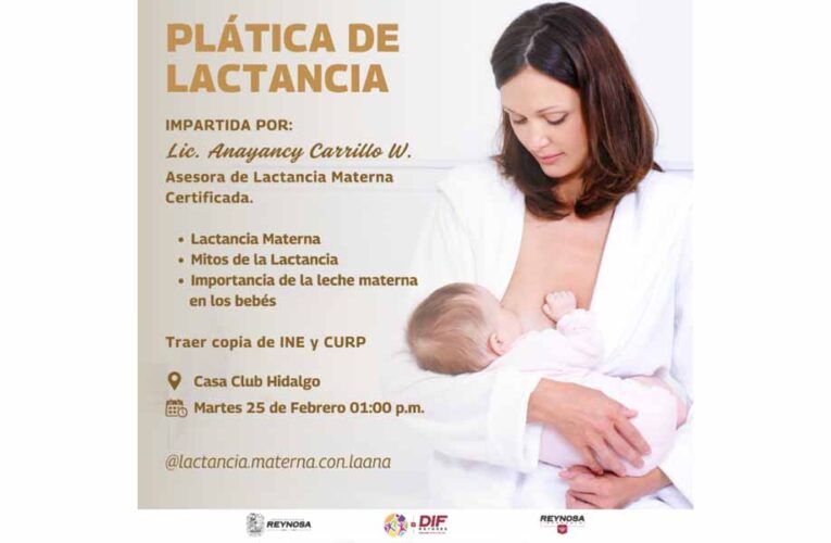 Invita DIF Reynosa a Plática de Lactancia para madres y futuras madres