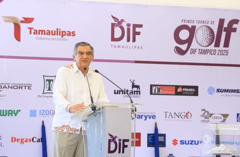 Premia gobernador Américo Villarreal a ganadores de Torneo de Golf DIF Tampico 2025