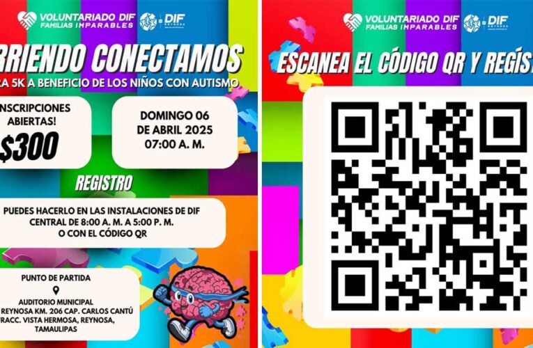 Invita DIF Reynosa y Voluntariado a la carrera “Corriendo Conectamos”