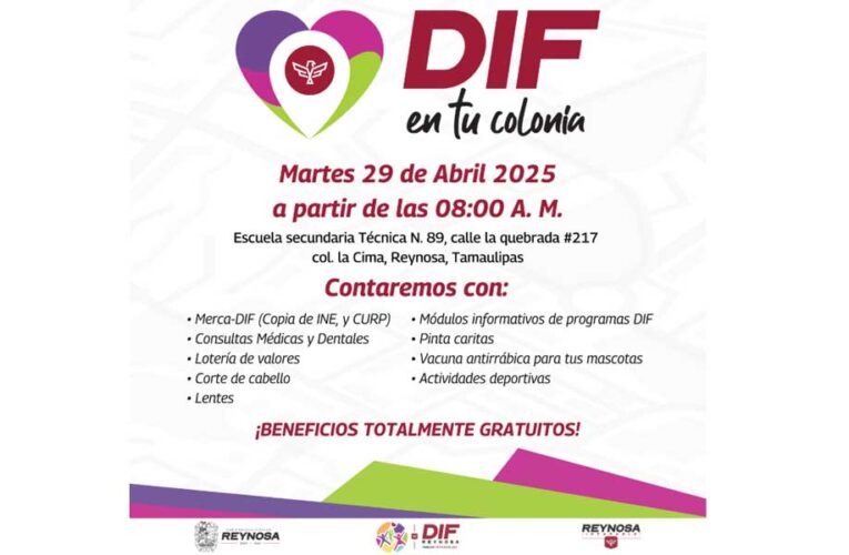 Llevará DIF-Reynosa programas y servicios a familias de La Cima