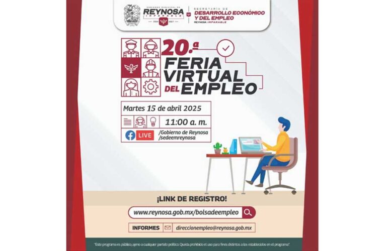 Ofrecen trabajo hoy en Feria Virtual de Empleo en Reynosa