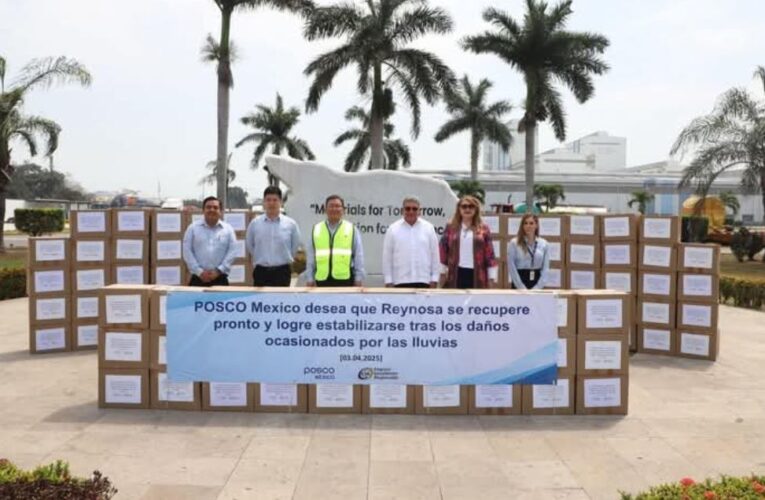 Une corazones DIF Reynosa en apoyo a familias, con empresa POSCO México