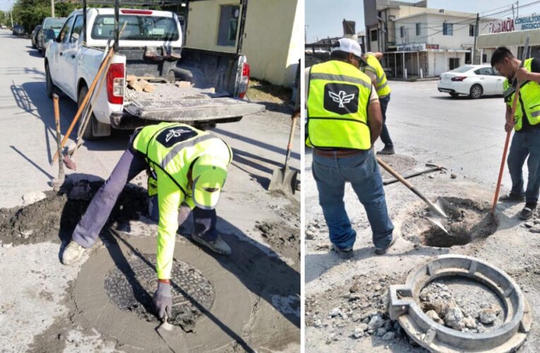 Instaló nuevos brocales la COMAPA de Reynosa y mejorar vialidad