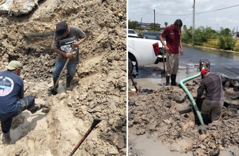 Reparó COMAPA fugas de agua potable en diferentes sectores de la ciudad