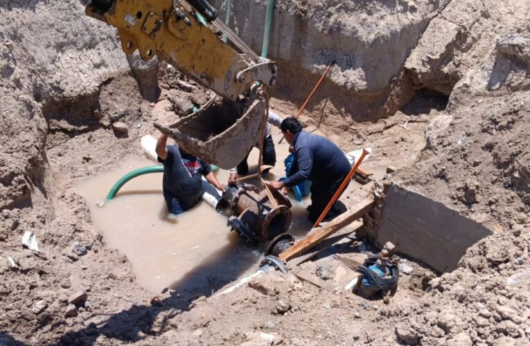 Mejora COMAPA distribución de agua potable en sector Oriente con trabajos de mantenimiento