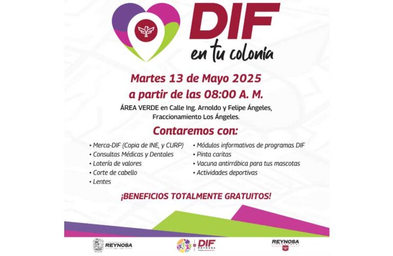 Realizará DIF-Reynosa brigada en el Fraccionamiento Los Ángeles