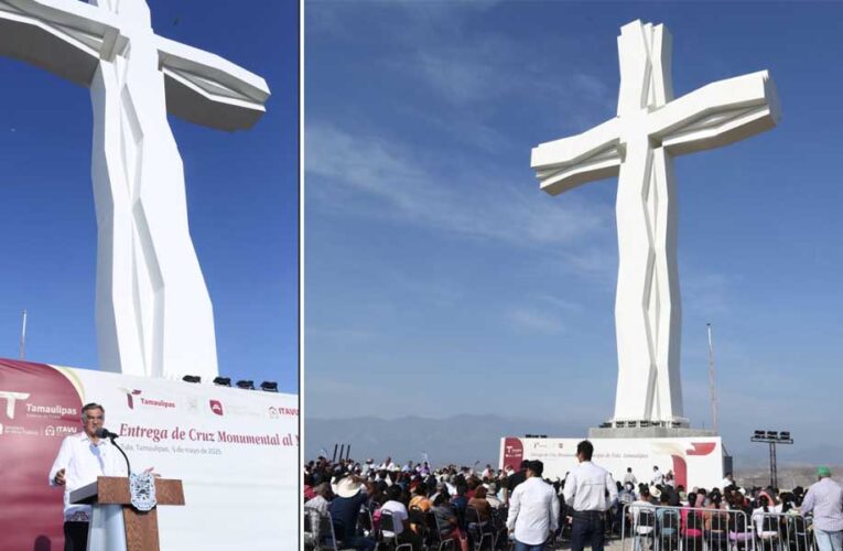 Entrega el gobernador a Tula la cruz más grande de México