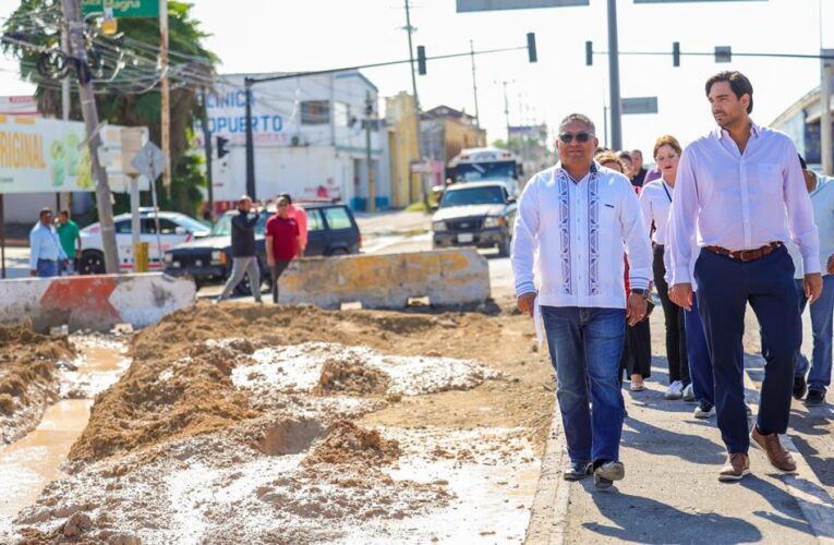 Supervisó Carlos Peña Ortiz obra de pavimentación en Carretera Río Bravo-Reynosa