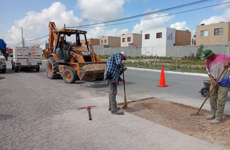 Rehabilita Gobierno de Reynosa baches en avenidas de Jarachina Sur