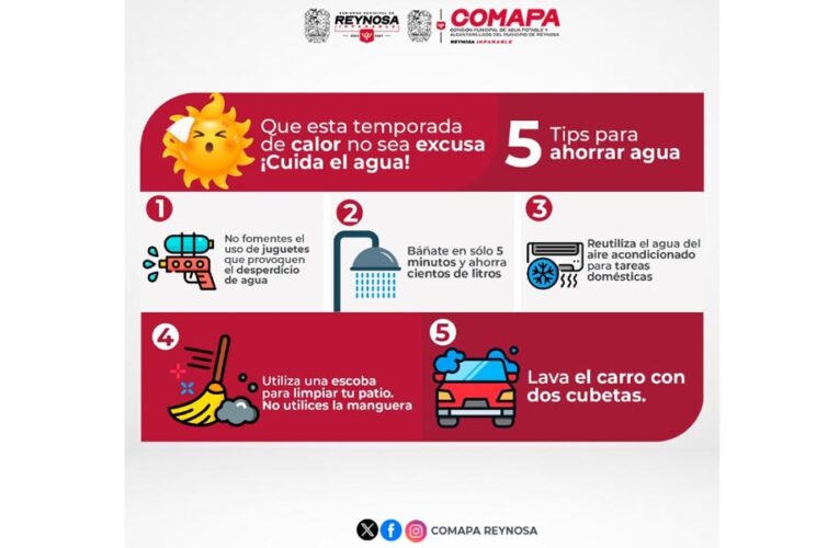 Promueve COMAPA ahorro de agua durante la temporada de calor
