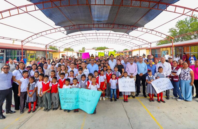 Inició Gobierno de Carlos Peña Ortiz construcción de Techumbre por 3.2 MDP