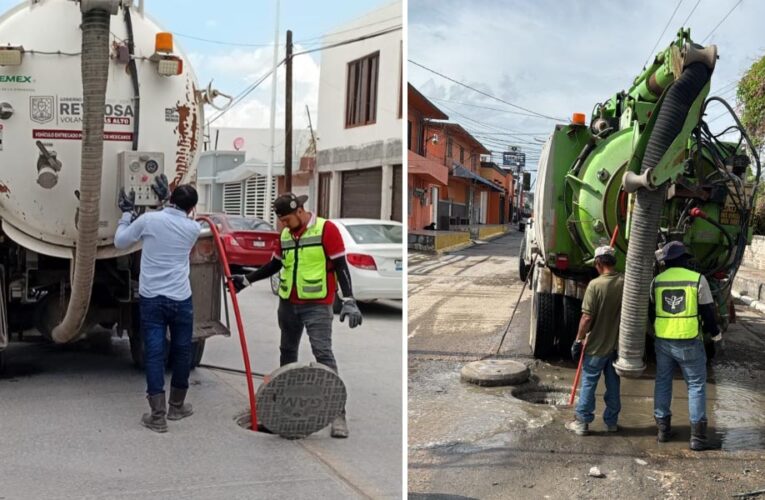 Sondeó COMAPA líneas de drenaje sanitario en distintos puntos de la ciudad