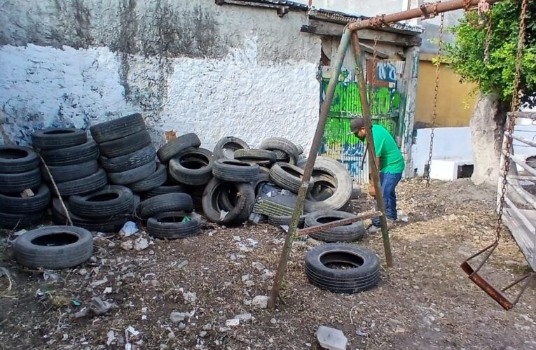 Recolectaron cuadrillas del Municipio, llantas en plazas públicas