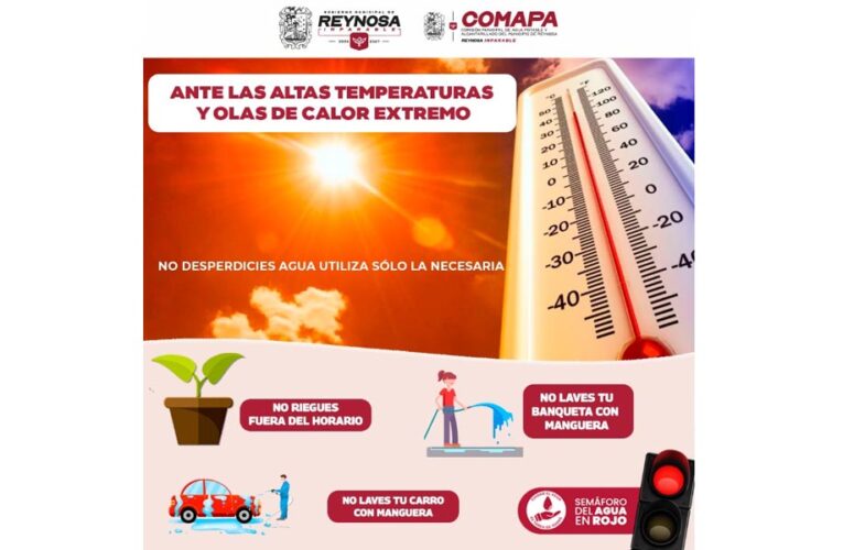 Exhorta COMAPA a cuidar el agua ante las altas temperaturas