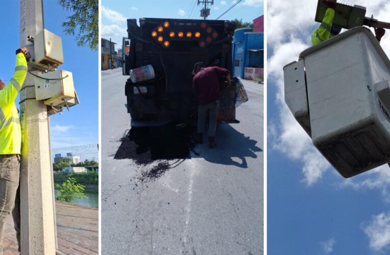 Fortalecen bacheo y alumbrado la seguridad vial en Reynosa