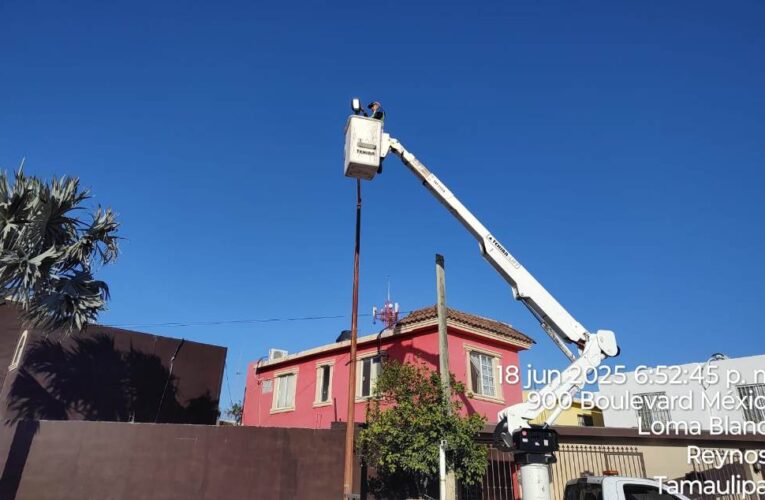 Ilumina Gobierno de Reynosa más vialidades y colonias
