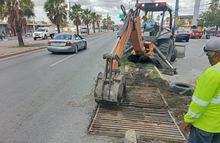 Permanente mantenimiento a drenes, canales e instalaciones pluviales en Reynosa