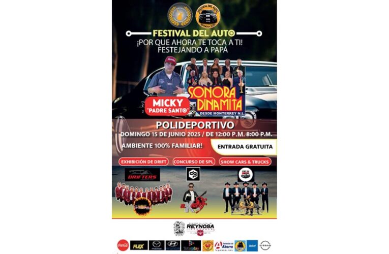 Festejará Gobierno de Reynosa el Día del Padre con el Festival del Auto 2025