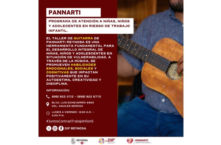 Impulsa DIF-Reynosa desarrollo integral de la niñez a través del arte en PANNARTI