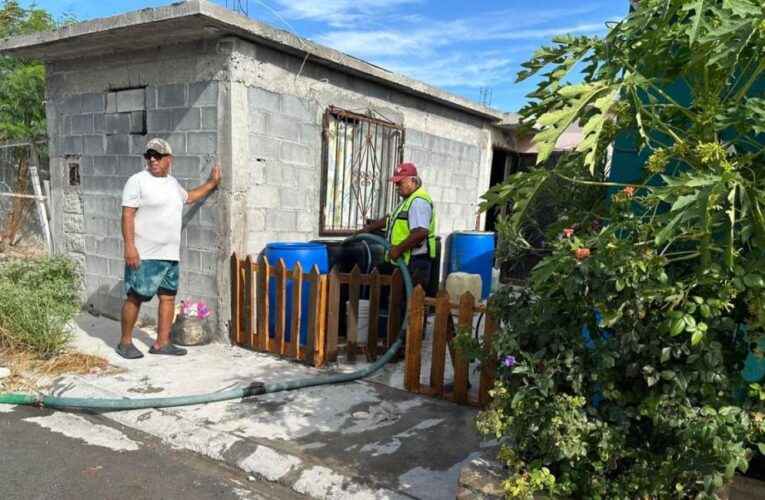 Distribución de agua potable en colonias de Reynosa