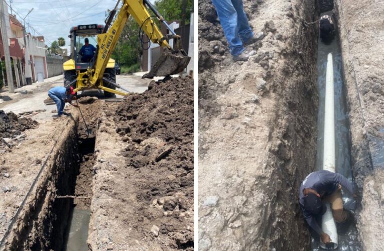Inició COMAPA rehabilitación de drenaje sanitario en la colonia Vicente Guerrero