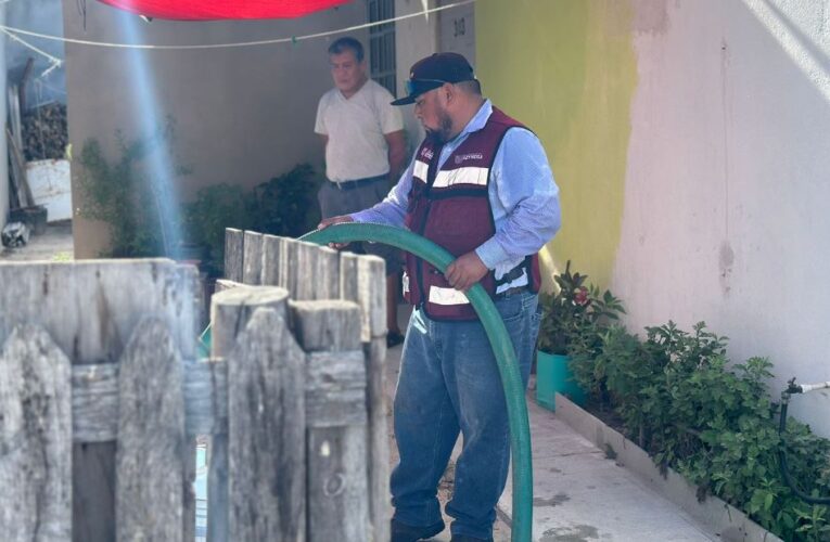 Suministra Gobierno de Reynosa agua en Hacienda Las Bugambilias