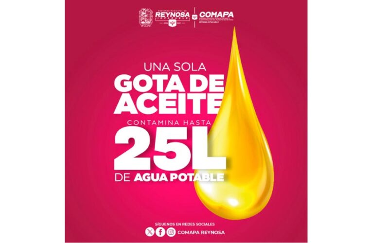 Exhorta COMAPA a evitar arrojar aceite en el drenaje o vía pública