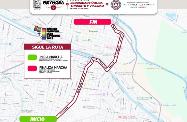 Aviso por limitación temporal de vialidades, sábado 12 de julio