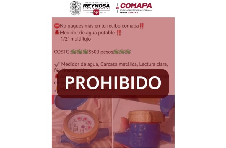 Exhorta COMAPA a instalar únicamente medidores oficiales