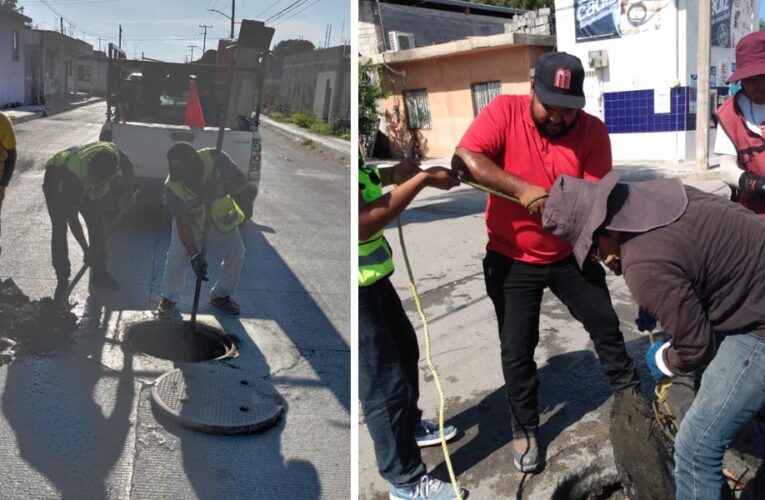 Trabajó COMAPA en limpieza de pozos de visita en diferentes sectores de la ciudad
