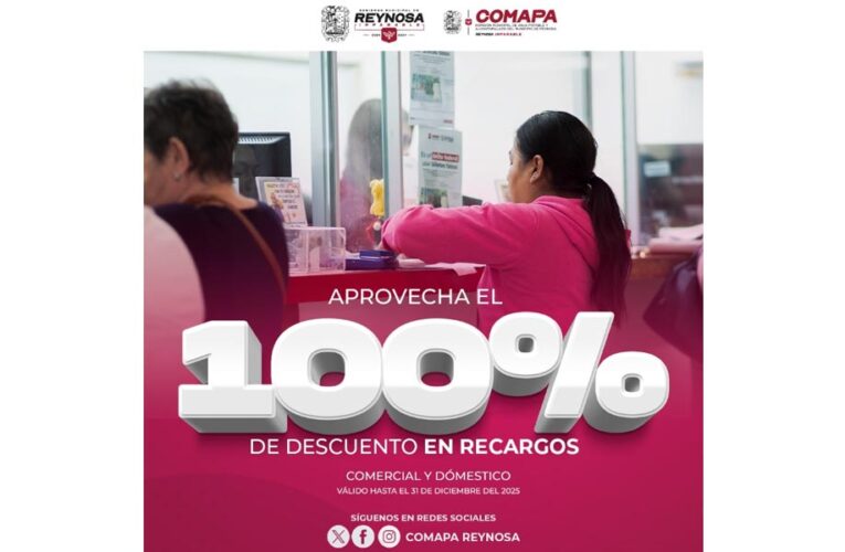 Extiende COMAPA beneficio del 100% de descuento en los recargos hasta el 31 de diciembre del 2025