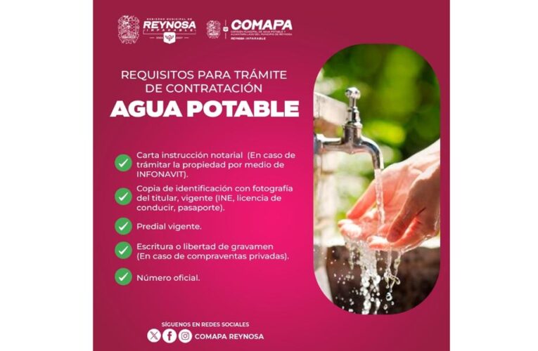 Invita COMAPA a realizar el contrato de agua potable