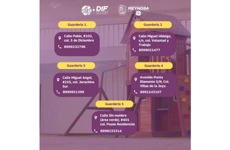Invita DIF-Reynosa a inscribirse en guarderías