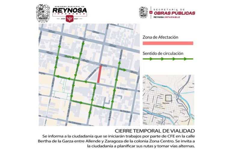 Cierre temporal de vialidad y suspensión de energía eléctrica