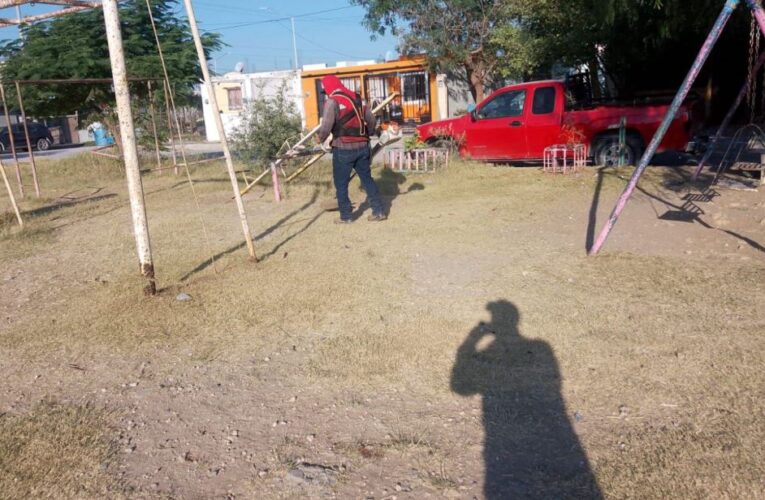 Trabaja Gobierno de Reynosa en saneamiento de Villa Esmeralda