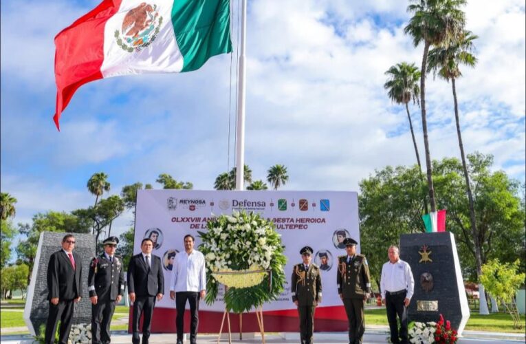 Participó Alcalde Carlos Peña Ortiz con el General Guillermo Arellano Morales en la Ceremonia-Homenaje a los Niños Héroes