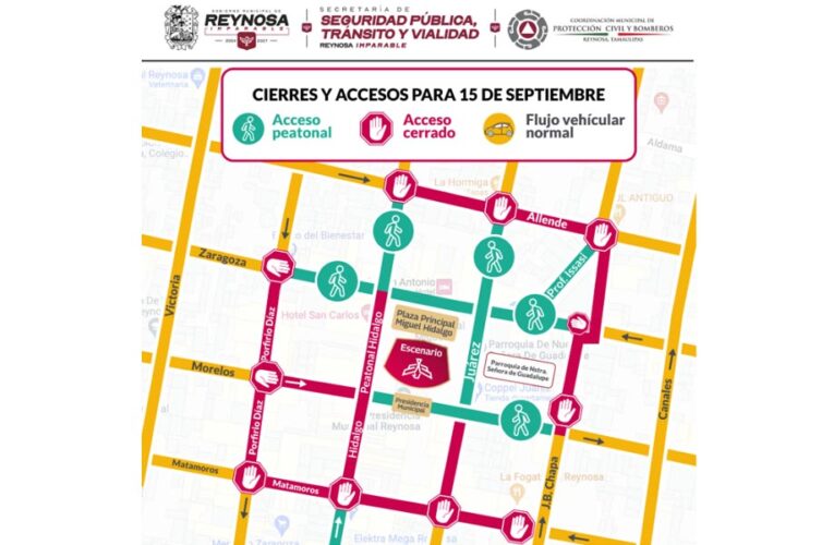 Atentos al cierre de vialidades hoy lunes 15 en la Zona Centro