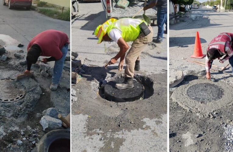 Reemplazó COMAPA brocales en distintos sectores de la ciudad