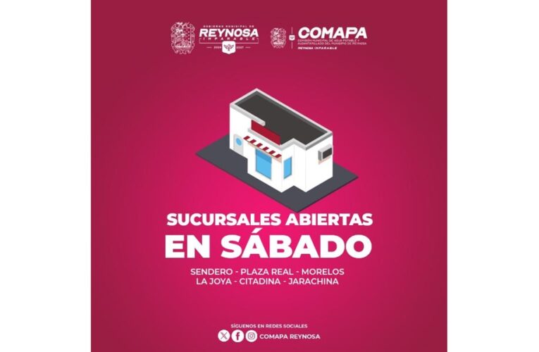 Invita COMAPA a realizar pagos los sábados en sus distintas sucursales