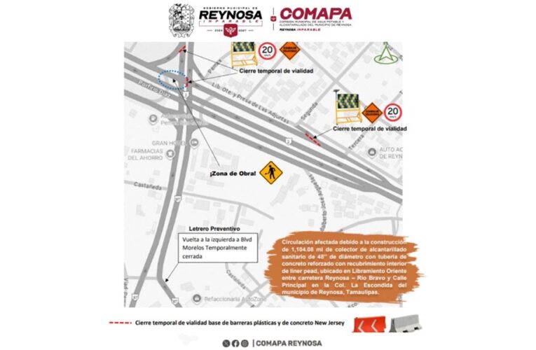 Continúa Gobierno Municipal y COMAPA construcción de 1,104 ml de colector sanitario en colonia La Escondida