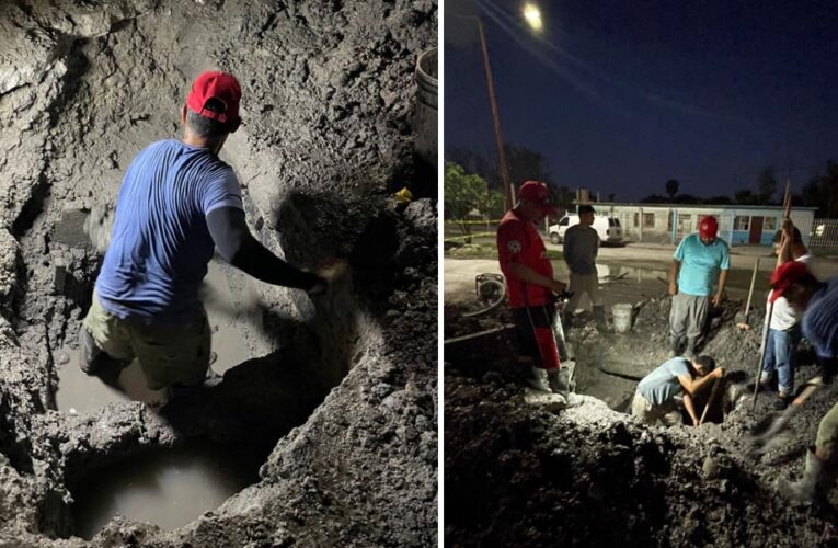 Trabajó COMAPA en reparación de fugas de agua en distintos sectores de la ciudad