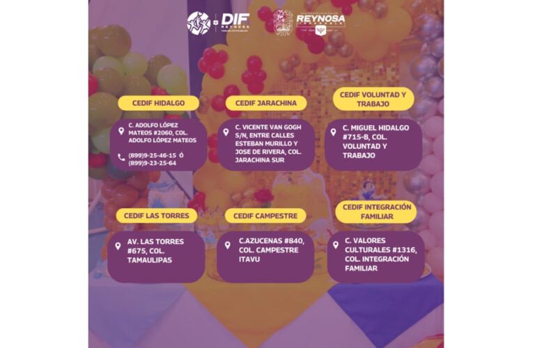 Cuenta CEDIF con espacios disponibles en talleres; Invita DIF-Reynosa a inscribirse