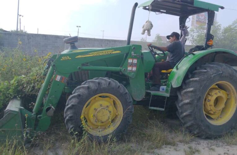 Mantenimiento de espacios públicos por el Gobierno Municipal de Reynosa